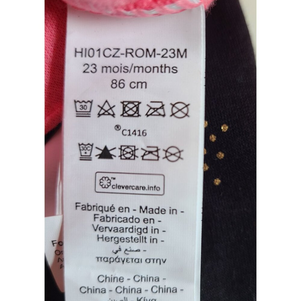 Orchestra Baby Girls Pink Fleece Biker Jacket & Black Floral Leggings Size 2T - Picture 6 of 11